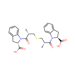 C[C@H](CSC[C@@H](C)C(=O)N1c2ccccc2C[C@H]1C(=O)O)C(=O)N1c2ccccc2C[C@H]1C(=O)O ZINC000027318032