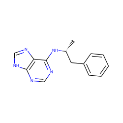 C[C@H](Cc1ccccc1)Nc1ncnc2[nH]cnc12 ZINC000000048044