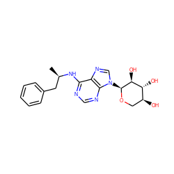 C[C@H](Cc1ccccc1)Nc1ncnc2c1ncn2[C@@H]1OC[C@H](O)[C@@H](O)[C@@H]1O ZINC000027106152