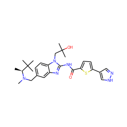 C[C@H](N(C)Cc1ccc2c(c1)nc(NC(=O)c1ccc(-c3cn[nH]c3)s1)n2CC(C)(C)O)C(C)(C)C ZINC000040956208