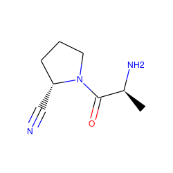 C[C@H](N)C(=O)N1CCC[C@H]1C#N ZINC000013529575