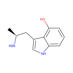 C[C@H](N)Cc1c[nH]c2cccc(O)c12 ZINC000029215620