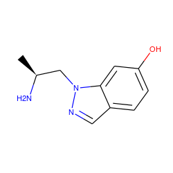 C[C@H](N)Cn1ncc2ccc(O)cc21 ZINC000000009096