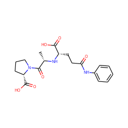 C[C@H](N[C@@H](CCC(=O)Nc1ccccc1)C(=O)O)C(=O)N1CCC[C@H]1C(=O)O ZINC000013599932