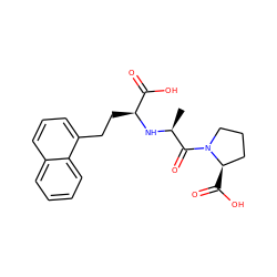 C[C@H](N[C@@H](CCc1cccc2ccccc12)C(=O)O)C(=O)N1CCC[C@H]1C(=O)O ZINC000003814185