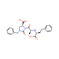 C[C@H](N[C@@H](CCc1ccccc1)C(=O)O)C(=O)N1C(=O)N(Cc2ccccc2)C[C@H]1C(=O)O ZINC000026748534