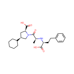 C[C@H](N[C@@H](CCc1ccccc1)C(=O)O)C(=O)N1C[C@@H](C2CCCCC2)C[C@H]1C(=O)O ZINC000040801787