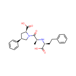 C[C@H](N[C@@H](CCc1ccccc1)C(=O)O)C(=O)N1C[C@@H](c2ccccc2)C[C@H]1C(=O)O ZINC000040639909