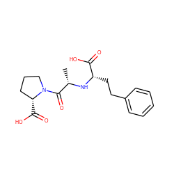 C[C@H](N[C@@H](CCc1ccccc1)C(=O)O)C(=O)N1CCC[C@H]1C(=O)O ZINC000003812851