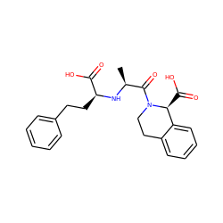 C[C@H](N[C@@H](CCc1ccccc1)C(=O)O)C(=O)N1CCc2ccccc2[C@@H]1C(=O)O ZINC000029571577