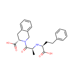 C[C@H](N[C@@H](CCc1ccccc1)C(=O)O)C(=O)N1Cc2ccccc2C[C@H]1C(=O)O ZINC000004217387