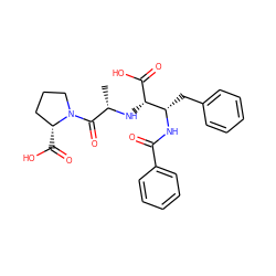 C[C@H](N[C@H](C(=O)O)[C@H](Cc1ccccc1)NC(=O)c1ccccc1)C(=O)N1CCC[C@H]1C(=O)O ZINC000003814175