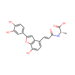 C[C@H](NC(=O)/C=C/c1ccc(O)c2oc(-c3ccc(O)c(O)c3)cc12)C(=O)O ZINC001772588898