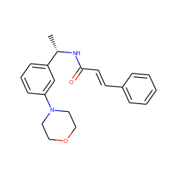 C[C@H](NC(=O)/C=C/c1ccccc1)c1cccc(N2CCOCC2)c1 ZINC000001486133