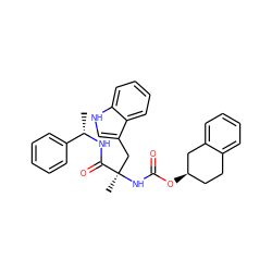 C[C@H](NC(=O)[C@@](C)(Cc1c[nH]c2ccccc12)NC(=O)O[C@@H]1CCc2ccccc2C1)c1ccccc1 ZINC000027518000