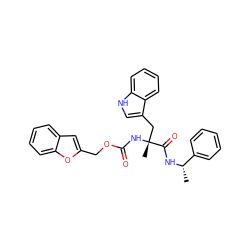 C[C@H](NC(=O)[C@@](C)(Cc1c[nH]c2ccccc12)NC(=O)OCc1cc2ccccc2o1)c1ccccc1 ZINC000001893694