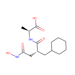 C[C@H](NC(=O)[C@@H](CC(=O)NO)CC1CCCCC1)C(=O)O ZINC000001543308