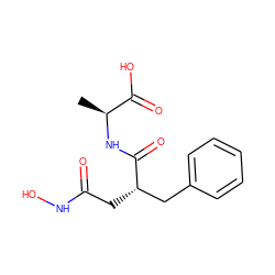 C[C@H](NC(=O)[C@@H](CC(=O)NO)Cc1ccccc1)C(=O)O ZINC000006020153