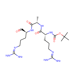 C[C@H](NC(=O)[C@@H](CCCN=C(N)N)NC(=O)OC(C)(C)C)C(=O)N[C@H](C=O)CCCN=C(N)N ZINC000096902782