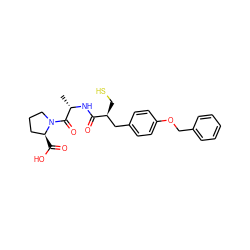 C[C@H](NC(=O)[C@@H](CS)Cc1ccc(OCc2ccccc2)cc1)C(=O)N1CCC[C@@H]1C(=O)O ZINC000029479394