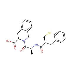 C[C@H](NC(=O)[C@@H](CS)Cc1ccccc1)C(=O)N1Cc2ccccc2C[C@H]1C(=O)O ZINC000003820893