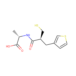 C[C@H](NC(=O)[C@@H](CS)Cc1ccsc1)C(=O)O ZINC000169325690