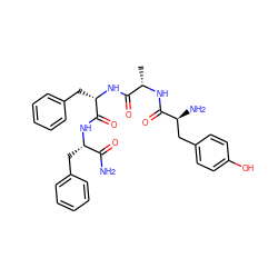 C[C@H](NC(=O)[C@@H](N)Cc1ccc(O)cc1)C(=O)N[C@@H](Cc1ccccc1)C(=O)N[C@@H](Cc1ccccc1)C(N)=O ZINC000017654521