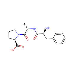 C[C@H](NC(=O)[C@@H](N)Cc1ccccc1)C(=O)N1CCC[C@@H]1C(=O)O ZINC000027319916