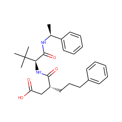 C[C@H](NC(=O)[C@@H](NC(=O)[C@H](CCCc1ccccc1)CC(=O)O)C(C)(C)C)c1ccccc1 ZINC000027652788