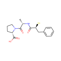 C[C@H](NC(=O)[C@@H](S)Cc1ccccc1)C(=O)N1CCC[C@H]1C(=O)O ZINC000003775164