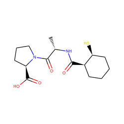 C[C@H](NC(=O)[C@@H]1CCCC[C@@H]1S)C(=O)N1CCC[C@@H]1C(=O)O ZINC000026946059