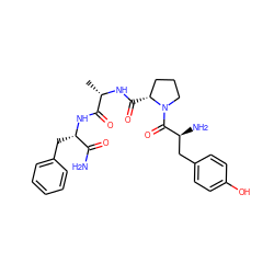 C[C@H](NC(=O)[C@@H]1CCCN1C(=O)[C@@H](N)Cc1ccc(O)cc1)C(=O)N[C@@H](Cc1ccccc1)C(N)=O ZINC000013478588