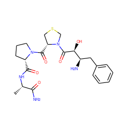 C[C@H](NC(=O)[C@@H]1CCCN1C(=O)[C@@H]1CSCN1C(=O)[C@@H](O)[C@H](N)Cc1ccccc1)C(N)=O ZINC000026486140