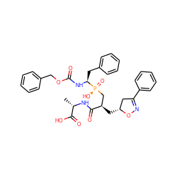 C[C@H](NC(=O)[C@H](C[C@@H]1CC(c2ccccc2)=NO1)C[P@](=O)(O)[C@H](Cc1ccccc1)NC(=O)OCc1ccccc1)C(=O)O ZINC000049695491