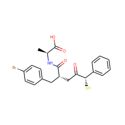 C[C@H](NC(=O)[C@H](CC(=O)[C@@H](S)c1ccccc1)Cc1ccc(Br)cc1)C(=O)O ZINC001772648671