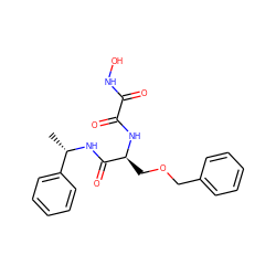 C[C@H](NC(=O)[C@H](COCc1ccccc1)NC(=O)C(=O)NO)c1ccccc1 ZINC000013439875