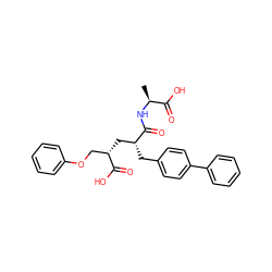 C[C@H](NC(=O)[C@H](Cc1ccc(-c2ccccc2)cc1)C[C@@H](COc1ccccc1)C(=O)O)C(=O)O ZINC000003824996