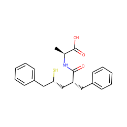 C[C@H](NC(=O)[C@H](Cc1ccccc1)C[C@@H](S)Cc1ccccc1)C(=O)O ZINC000029545736