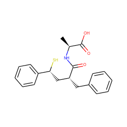 C[C@H](NC(=O)[C@H](Cc1ccccc1)C[C@@H](S)c1ccccc1)C(=O)O ZINC000013737337