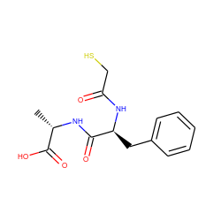 C[C@H](NC(=O)[C@H](Cc1ccccc1)NC(=O)CS)C(=O)O ZINC000013747258