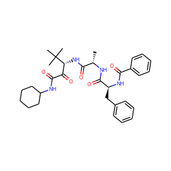 C[C@H](NC(=O)[C@H](Cc1ccccc1)NC(=O)c1ccccc1)C(=O)N[C@H](C(=O)C(=O)NC1CCCCC1)C(C)(C)C ZINC000198463447