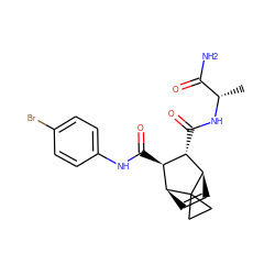 C[C@H](NC(=O)[C@H]1[C@H](C(=O)Nc2ccc(Br)cc2)[C@@H]2C=C[C@H]1C21CC1)C(N)=O ZINC000168396380