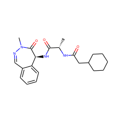 C[C@H](NC(=O)CC1CCCCC1)C(=O)N[C@@H]1C(=O)N(C)N=Cc2ccccc21 ZINC000028899648