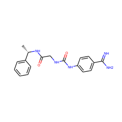 C[C@H](NC(=O)CNC(=O)Nc1ccc(C(=N)N)cc1)c1ccccc1 ZINC000013489406