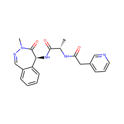 C[C@H](NC(=O)Cc1cccnc1)C(=O)N[C@@H]1C(=O)N(C)N=Cc2ccccc21 ZINC000028899635