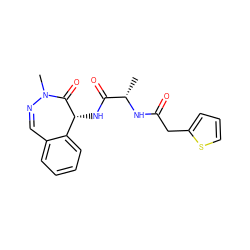 C[C@H](NC(=O)Cc1cccs1)C(=O)N[C@H]1C(=O)N(C)N=Cc2ccccc21 ZINC000001553177