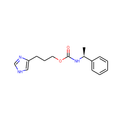 C[C@H](NC(=O)OCCCc1c[nH]cn1)c1ccccc1 ZINC000013747099