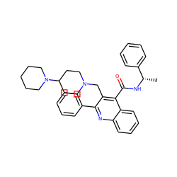 C[C@H](NC(=O)c1c(CN2CCC(N3CCCCC3)CC2)c(-c2ccccc2)nc2ccccc12)c1ccccc1 ZINC000230600158