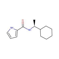 C[C@H](NC(=O)c1ccc[nH]1)C1CCCCC1 ZINC000014959080