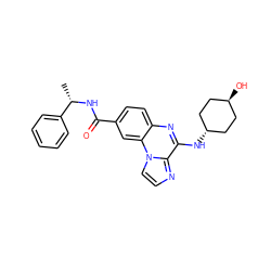 C[C@H](NC(=O)c1ccc2nc(N[C@H]3CC[C@H](O)CC3)c3nccn3c2c1)c1ccccc1 ZINC000299845261